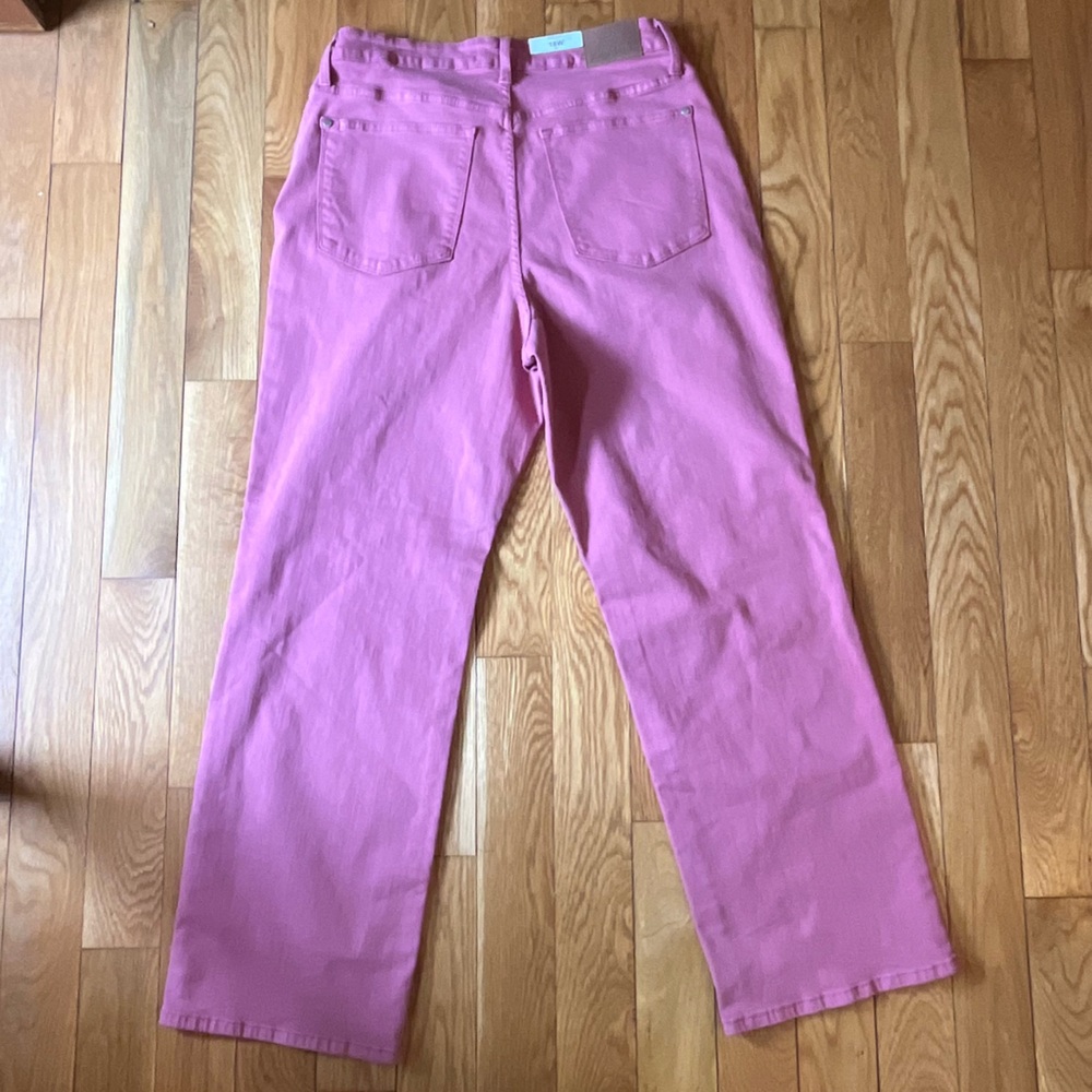 Judy Blue High Rise Dusty Pink Crochet Patch Wide Leg Jeans NWT CC - Picture 3 of 12